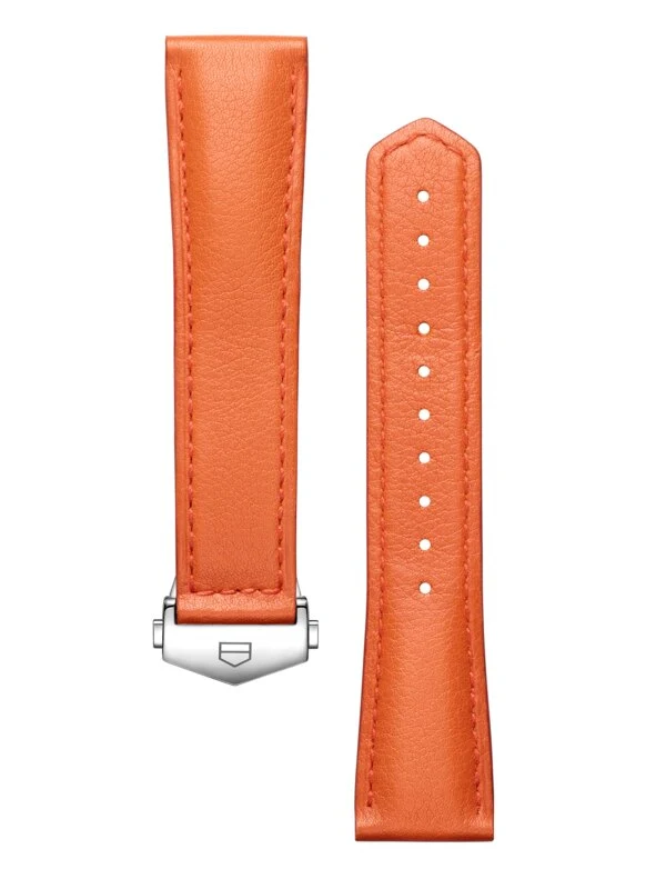 TAG Heuer Carrera 36Mm Orange Leather Strap BC0009