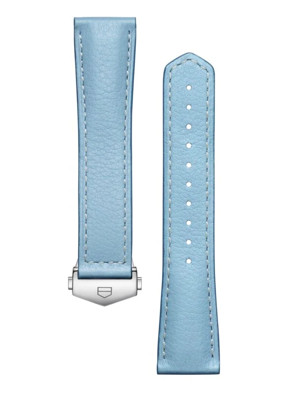 TAG Heuer Carrera 36Mm Baby Blue Leather Strap BC0010