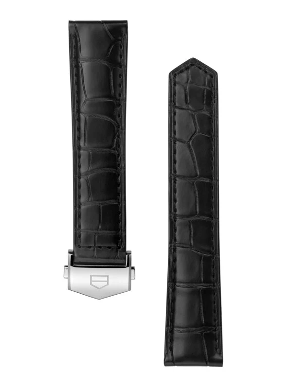 TAG Heuer Carrera 39Mm Black Alligator Leather Strap BC6657