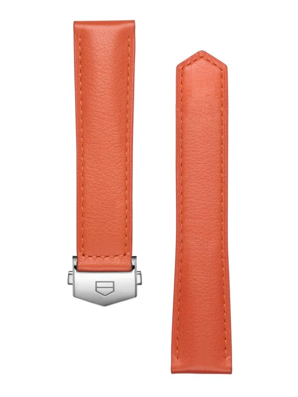 TAG Heuer Carrera 39Mm Orange Leather Strap BC6668-00