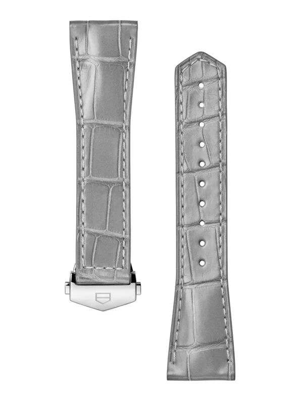 TAG Heuer Carrera 39Mm Grey Alligator Leather Strap BC6699