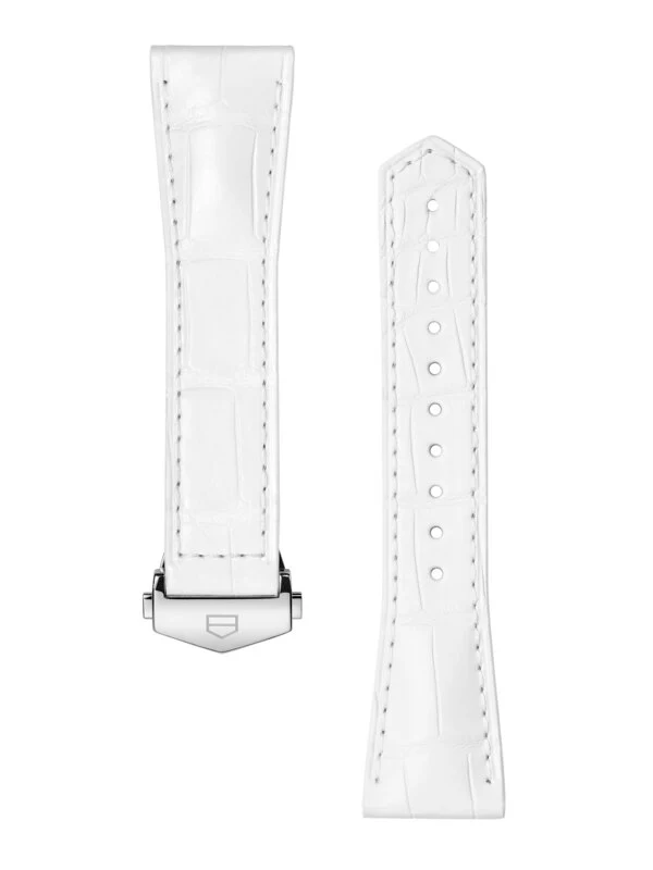 TAG Heuer Carrera 39Mm White Alligator Leather Strap BC6700