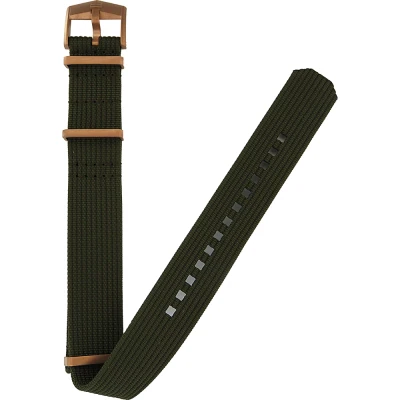 TAG Heuer Aquaracer Premium 20 mm Grönt och guldfärgat textilarmband BN0489