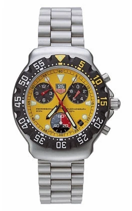TAG Heuer Formula 1 Chronograph Quartz Stainless Steel / Yellow / Bracelet CA1213.BA0493 – Steel, —