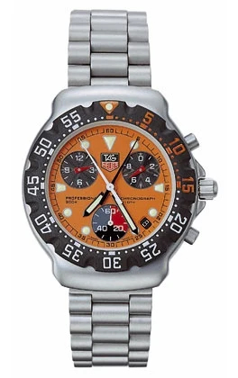 TAG Heuer Formula 1 Chronograph Quartz Stainless Steel / Orange / Bracelet CA1214.BA0493 – Steel, —
