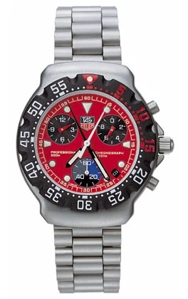 TAG Heuer Formula 1 Chronograph Quartz Stainless Steel / Red / Bracelet CA1215.BA0493 – Steel, —
