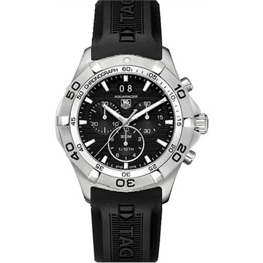 TAG Heuer Aquaracer 300M Quartz Chronograph 43 Stainless Steel / Black / Rubber CAF101E.FT8011 – Steel, 43 mm