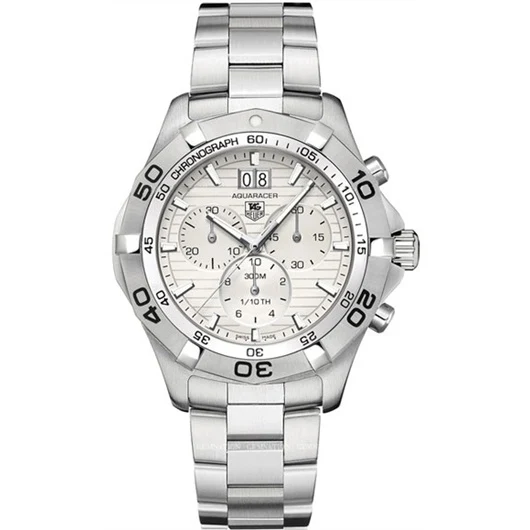 TAG Heuer Aquaracer 300M Quartz Chronograph 43 Stainless Steel / Silver / Bracelet CAF101F.BA0821 – Steel, 43 mm