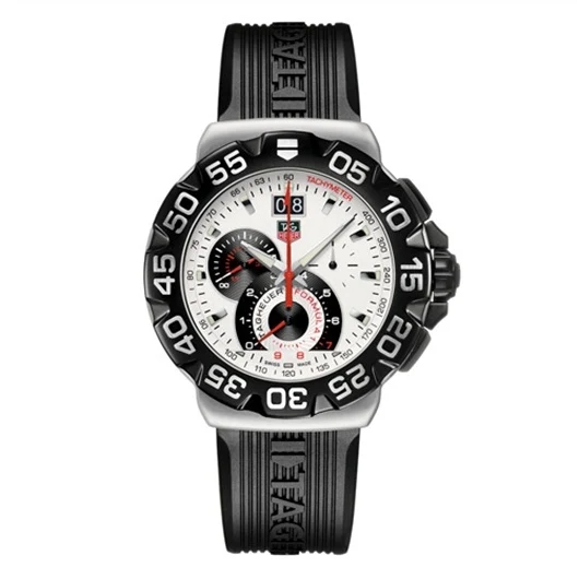 TAG Heuer Formula 1 Quartz Chronograph Big Date 44 Stainless Steel / White / Rubber CAH1011.FT6026 – Steel, 44 mm