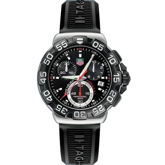 TAG Heuer Formula 1 Quartz Chronograph 41 Stainless Steel / Black / Rubber CAH1110.BT0714 – Steel, 41 mm