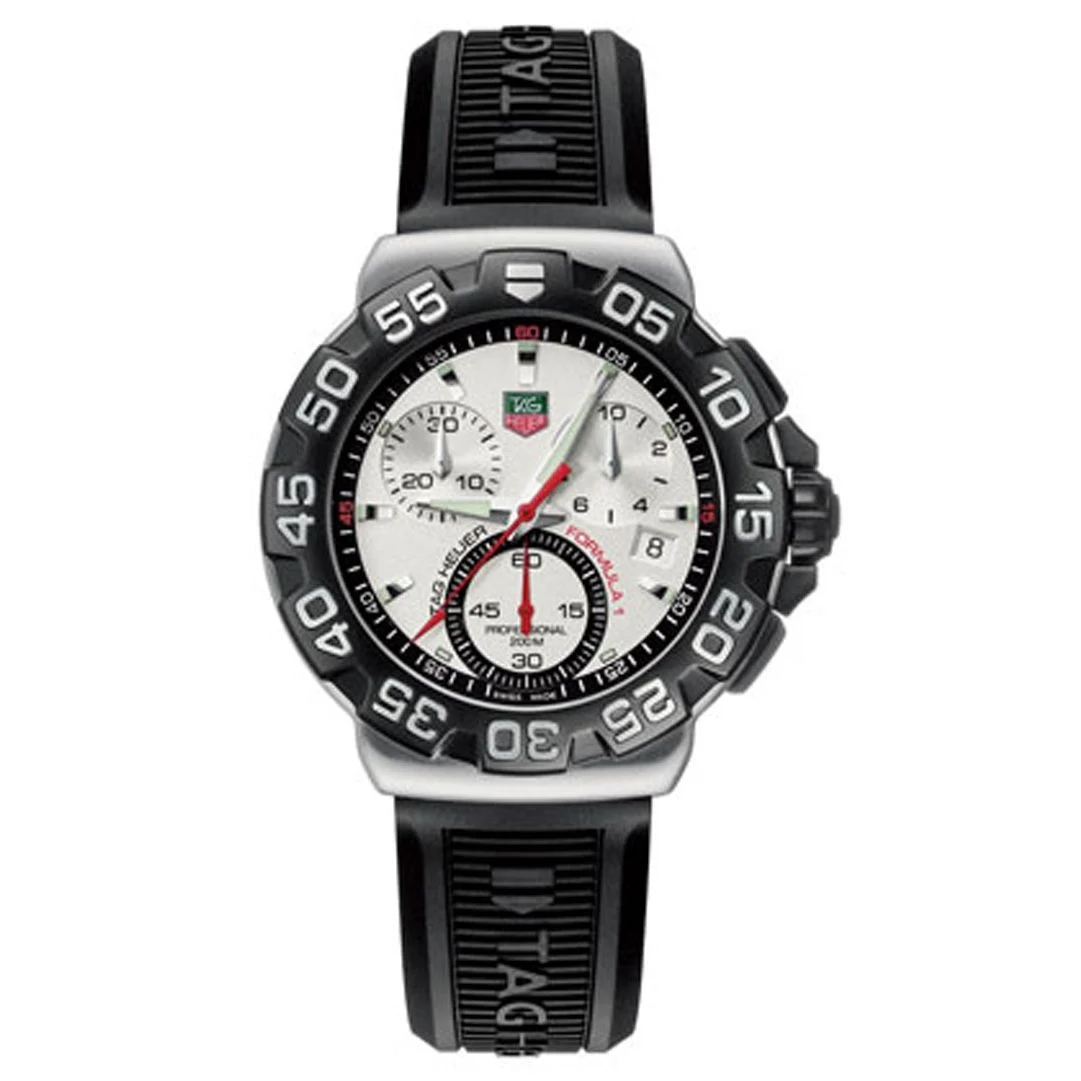 TAG Heuer Formula 1 Quartz Chronograph Stainless Steel / Silver / Rubber CAH1111.BT0714 – Steel, —