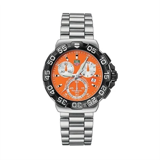 TAG Heuer Formula 1 Quartz Chronograph 41 Stainless Steel / Orange / Bracelet CAH1113.BA0850 – Steel, 41 mm
