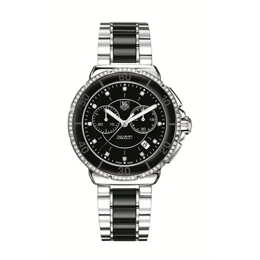 TAG Heuer Formula 1 Chronograph Quartz 41 Stainless Steel / Diamond / Black / Bracelet CAH1212.BA0862 – Steel, 41 mm