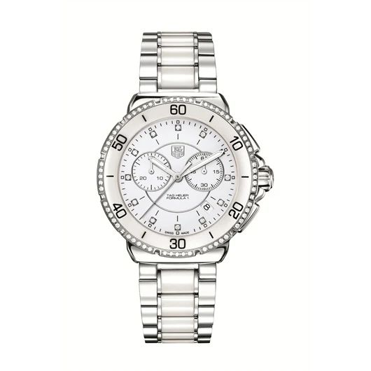 TAG Heuer Formula 1 Chronograph Quartz 41 Stainless Steel / Diamond / White / Bracelet CAH1213.BA0863 – Steel, 41 mm