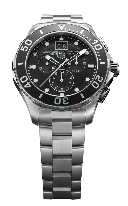 TAG Heuer Aquaracer 300M Quartz Chronograph 43 Stainless Steel / One Piece CAN1012.BA0821 – Steel, 43 mm