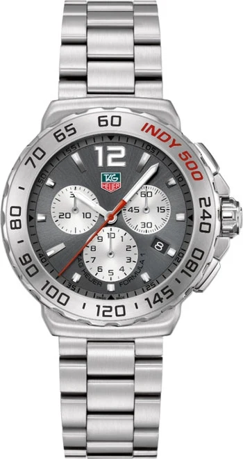 TAG Heuer Formula 1 Quartz Chronograph 42 Stainless Steel / Indy 500 / Bracelet CAU1113.BA0858 – Steel, 42 mm