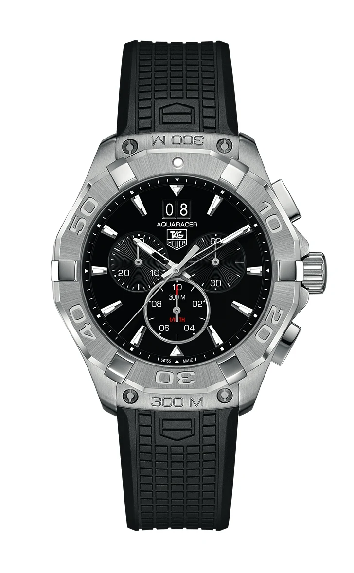 TAG Heuer Aquaracer 300M Quartz Chronograph 43 Stainless Steel / Black / Rubber CAY1110.FT6041 – Steel, 43 mm