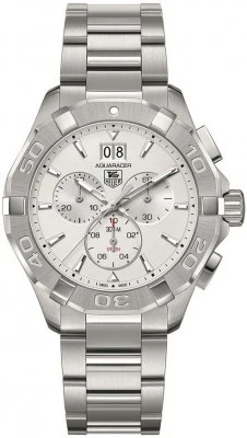 TAG Heuer Aquaracer 300M Quartz Chronograph 43 Stainless Steel / Silver / Bracelet CAY1111.BA0927 – Steel, 43 mm