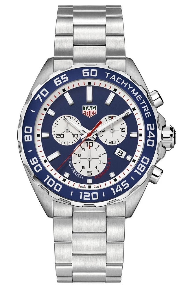 TAG Heuer Formula 1 Chronograph Quartz 43 Stainless Steel / Red Bull / Bracelet CAZ1018.BA0842 – Steel, 43 mm