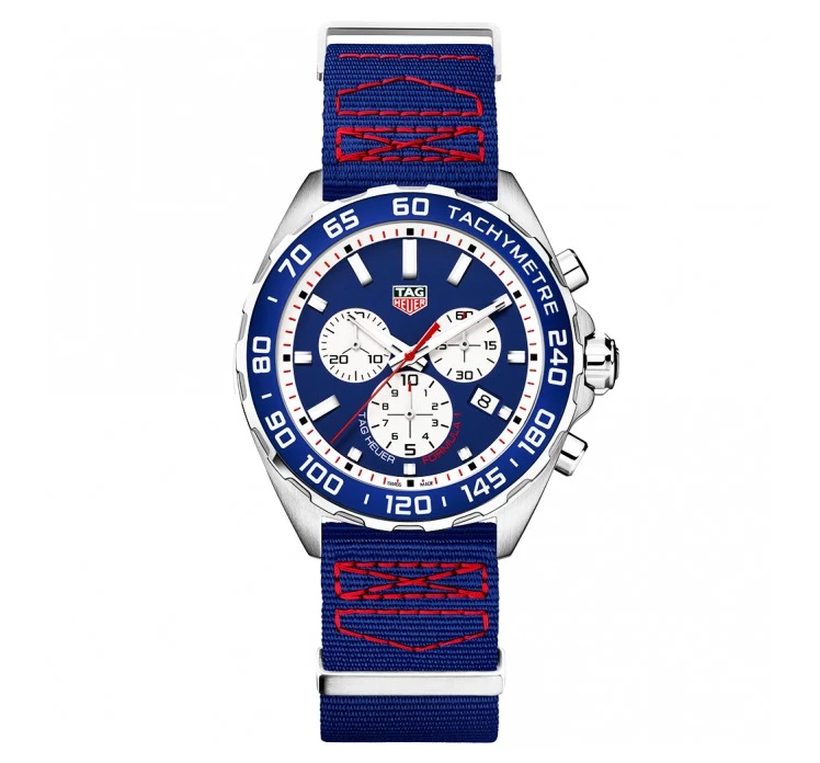 TAG Heuer Formula 1 Chronograph Quartz 43 Stainless Steel / Red Bull / NATO CAZ1018.FC8213 – Steel, 43 mm
