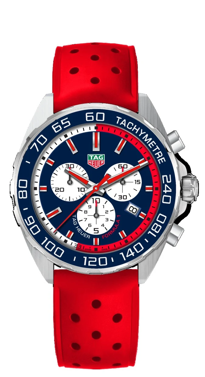 TAG Heuer Formula 1 Chronograph Quartz 43 Stainless Steel / Max Verstappen 2017 / Rubber CAZ101G.FT8030 – Steel, 43 mm