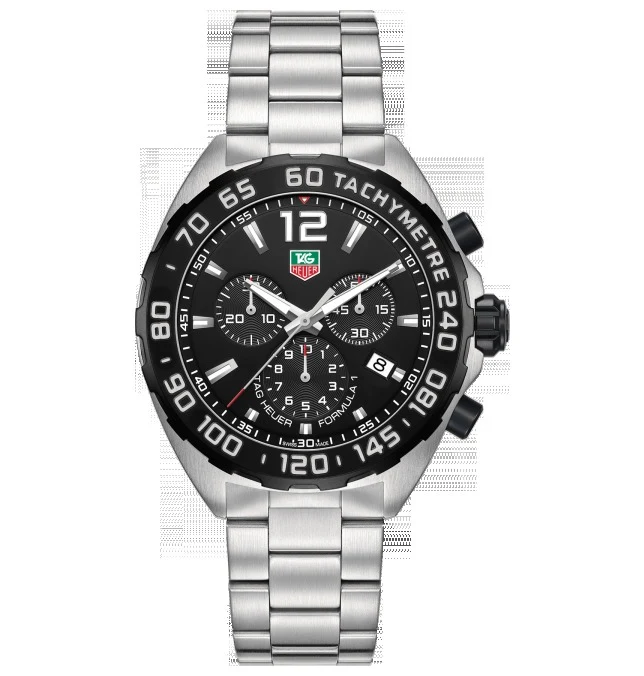 TAG Heuer Formula 1 Chronograph Quartz 42 Stainless Steel / Black / Bracelet CAZ1110.BA0877 – Steel, 42 mm