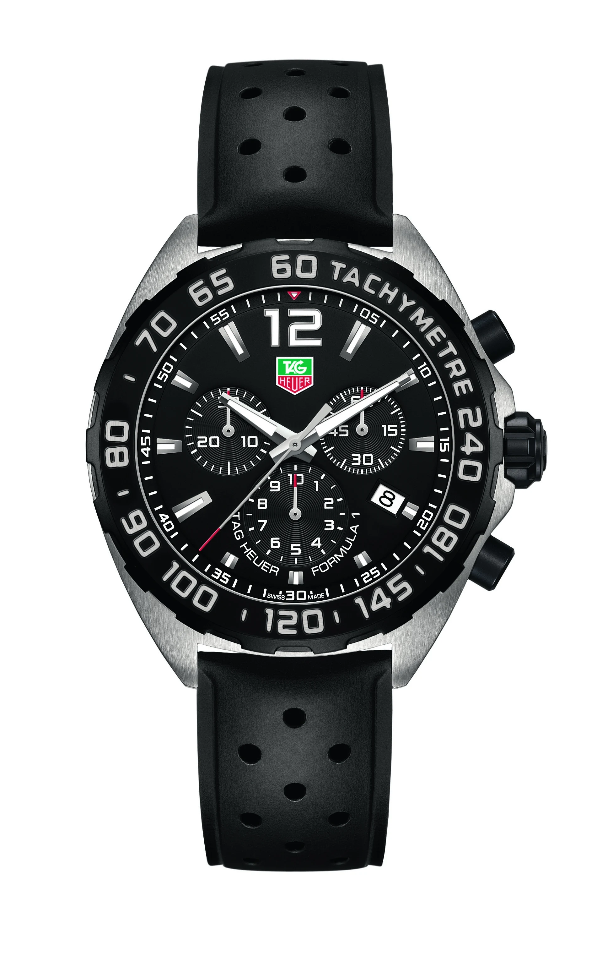 TAG Heuer Formula 1 Chronograph Quartz 42 Stainless Steel / Black / Rubber CAZ1110.FT8023 – Steel, 42 mm