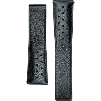 TAG Heuer Monaco 22 mm Armband i svart kalvläder FC6241
