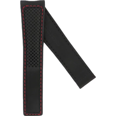 TAG Heuer Carrera 22 mm Armband i svart kalvläder FC6360