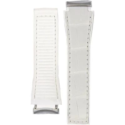 TAG Heuer Carrera 18.5 mm White alligator leather strap on white rubber base FC6412