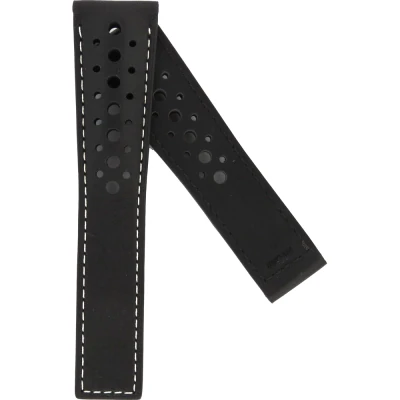 TAG Heuer Monaco 22 mm Armband i svart kalvläder FC6469