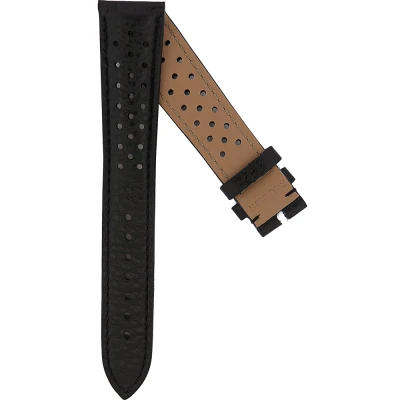 TAG Heuer Carrera 19 mm Armband i svart kalvläder FC8317