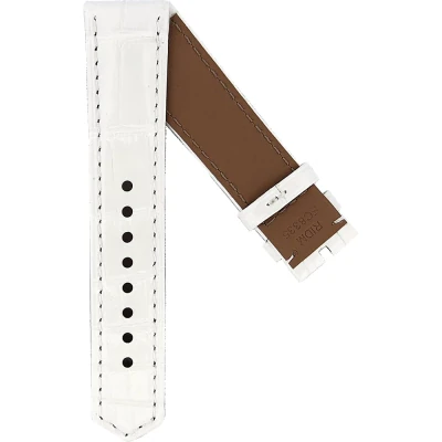 TAG Heuer Carrera 19 mm Vitt alligatorläderarmband utan spänne FC8335