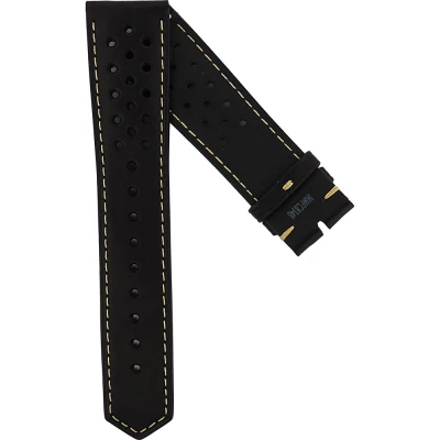 TAG Heuer Carrera 22 mm Armband i svart kalvläder FC8348