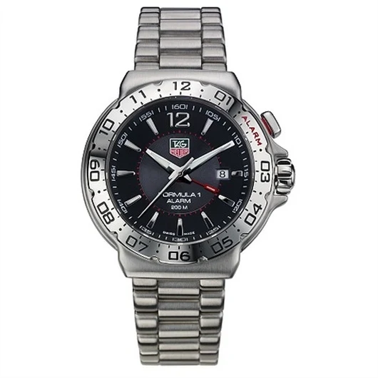 TAG Heuer Formula 1 Quartz Alarm 41 Stainless Steel / Black / Bracelet WAC111A.BA0850 – Steel, 41 mm