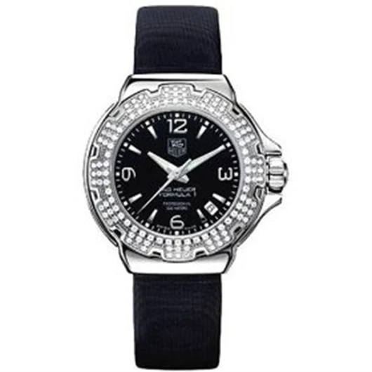 TAG Heuer Formula 1 Quartz 37 Stainless Steel / Diamond / Black / Fabric WAC1214.FC6218 – Steel, 37 mm