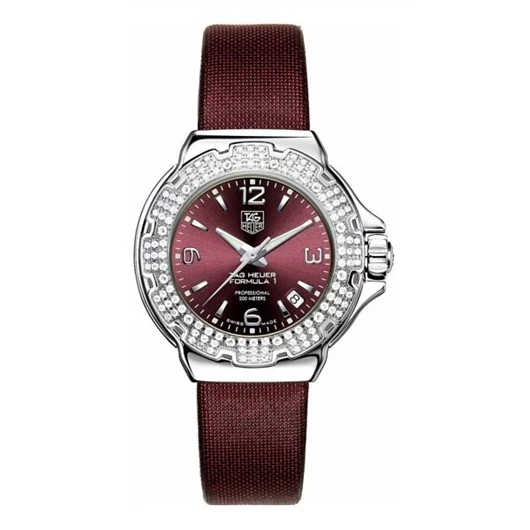 TAG Heuer Formula 1 Quartz 37 Stainless Steel / Diamond / Purple / Fabric WAC1219.FC6223 – Steel, 37 mm