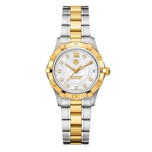 TAG Heuer Aquaracer 300M Quartz 32 Stainless Steel / Yellow Gold / MOP / Bracelet WAF1320.BB0820 – Steel and gold, 32 mm