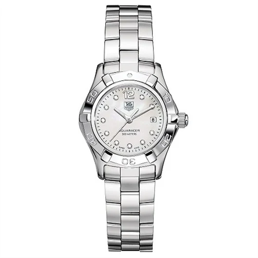 TAG Heuer Aquaracer 300M Quartz 27 Stainless Steel / MOP - Diamond / Bracelet WAF1415.BA0813 – Steel, 27 mm