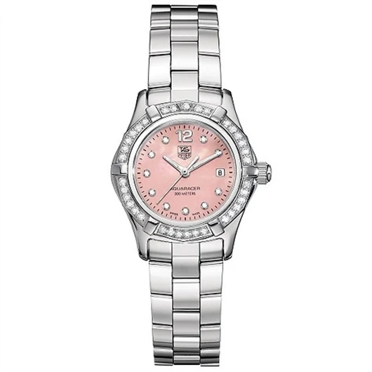 TAG Heuer Aquaracer 300M Quartz 27 Stainless Steel / Diamond / MOP - Diamond / Bracelet WAF141B.BA0813 – Steel, 27 mm