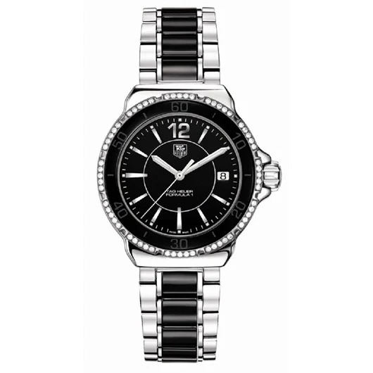 TAG Heuer Formula 1 Quartz 37 Stainless Steel / Diamond / Black / Bracelet WAH1212.BA0859 – Steel, 37 mm