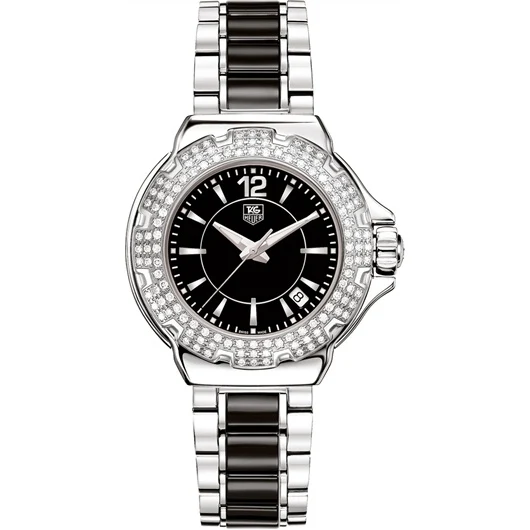 TAG Heuer Formula 1 Quartz 37 Stainless Steel / Diamond / Black / Bracelet WAH1214.BA0859 – Steel, 37 mm