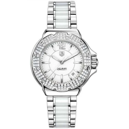 TAG Heuer Formula 1 Quartz 37 Stainless Steel / Diamond / White / Bracelet WAH1215.BA0861 – Steel, 37 mm