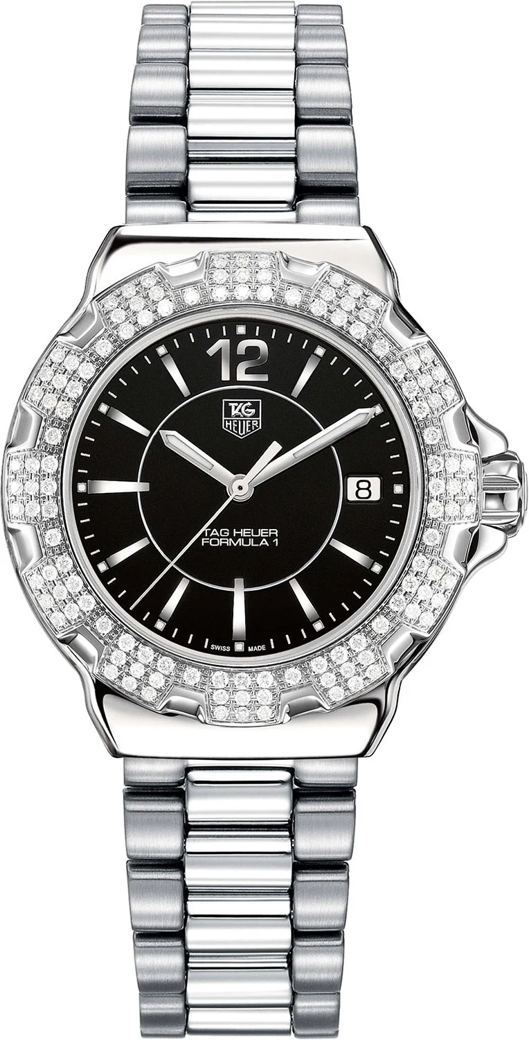 TAG Heuer Formula 1 Quartz 37 Stainless Steel / Diamond / Black / Bracelet WAH1217BA0852 – Steel, 37 mm