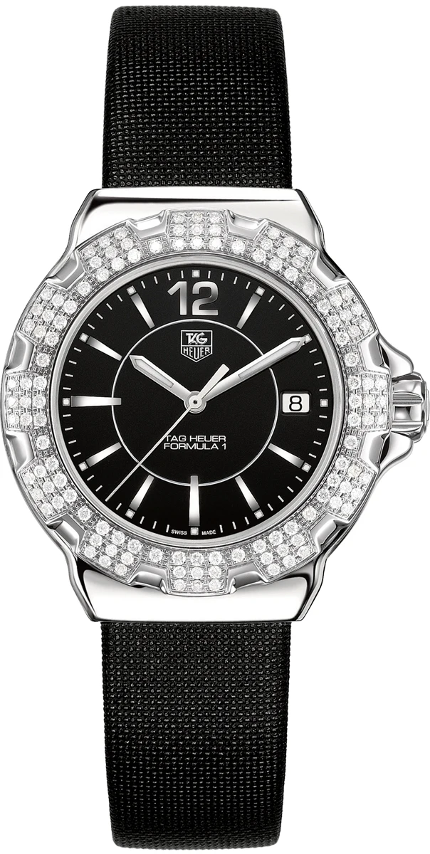 TAG Heuer Formula 1 Quartz 37 Stainless Steel / Diamond / Black / Fabric WAH1217FC6218 – Steel, 37 mm