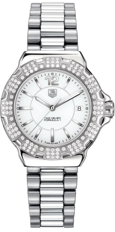 TAG Heuer Formula 1 Quartz 37 Stainless Steel / Diamond / White / Bracelet WAH1218.BA0852 – Steel, 37 mm