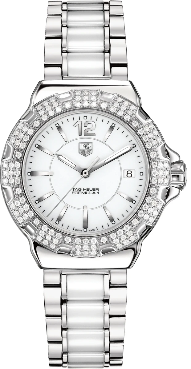 TAG Heuer Formula 1 Quartz 37 Stainless Steel / Diamond / White / Bracelet WAH1218.BA0861 – Steel, 37 mm