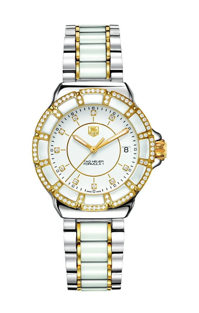 TAG Heuer Formula 1 Quartz 37 Stainless Steel / Yellow Gold PVD / Diamond / White / Bracelet WAH1221.BB0865 – Steel and gold, 37 mm