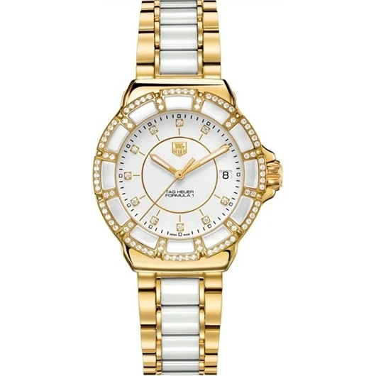 TAG Heuer Formula 1 Quartz 37 Yellow Gold PVD / Diamond / White / Bracelet WAH1222.BB0866 – Gold, 37 mm