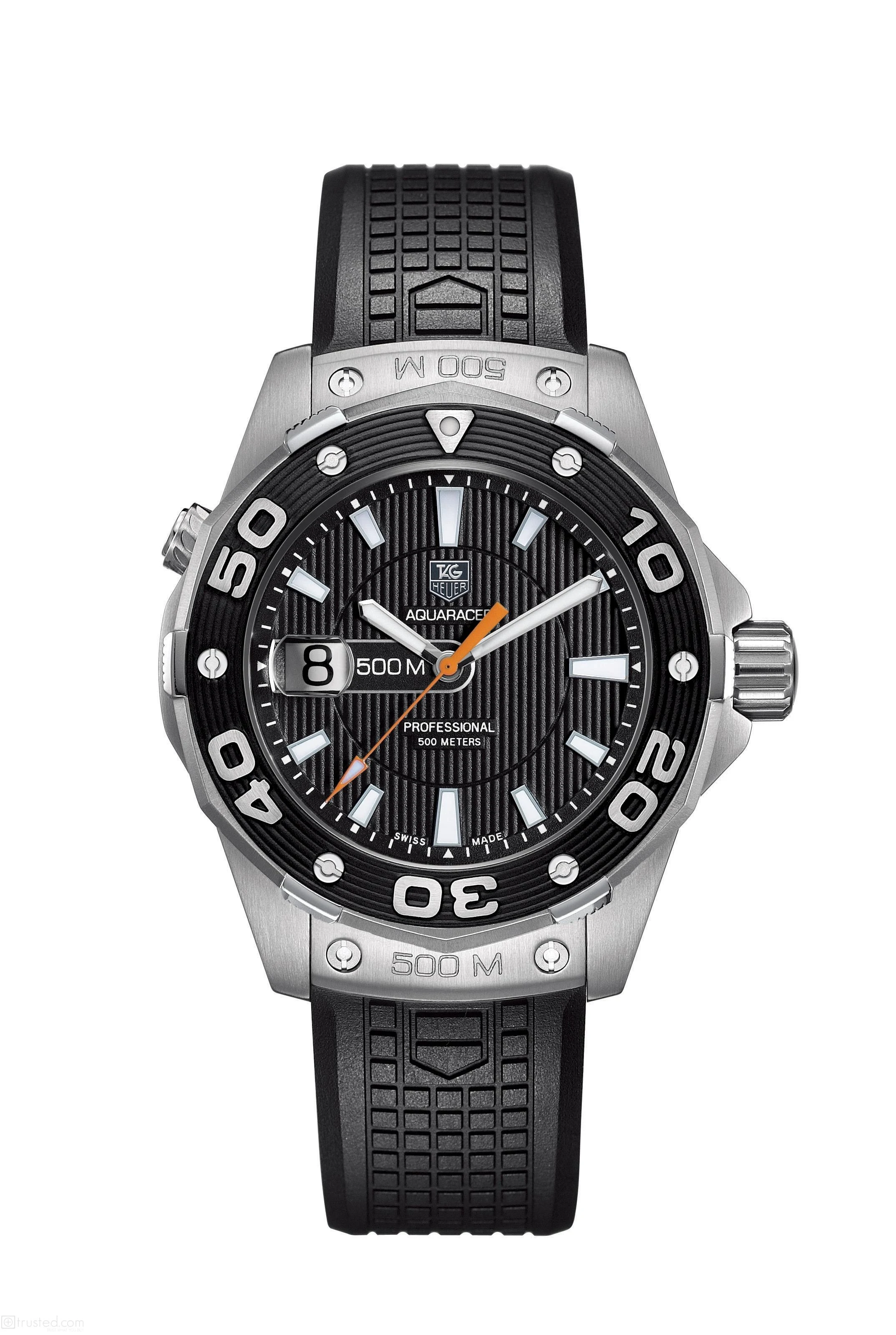 TAG Heuer Aquaracer 500M Quartz 43 Stainless Steel / Black / Rubber WAJ1110.FT6015 – Steel, 43 mm